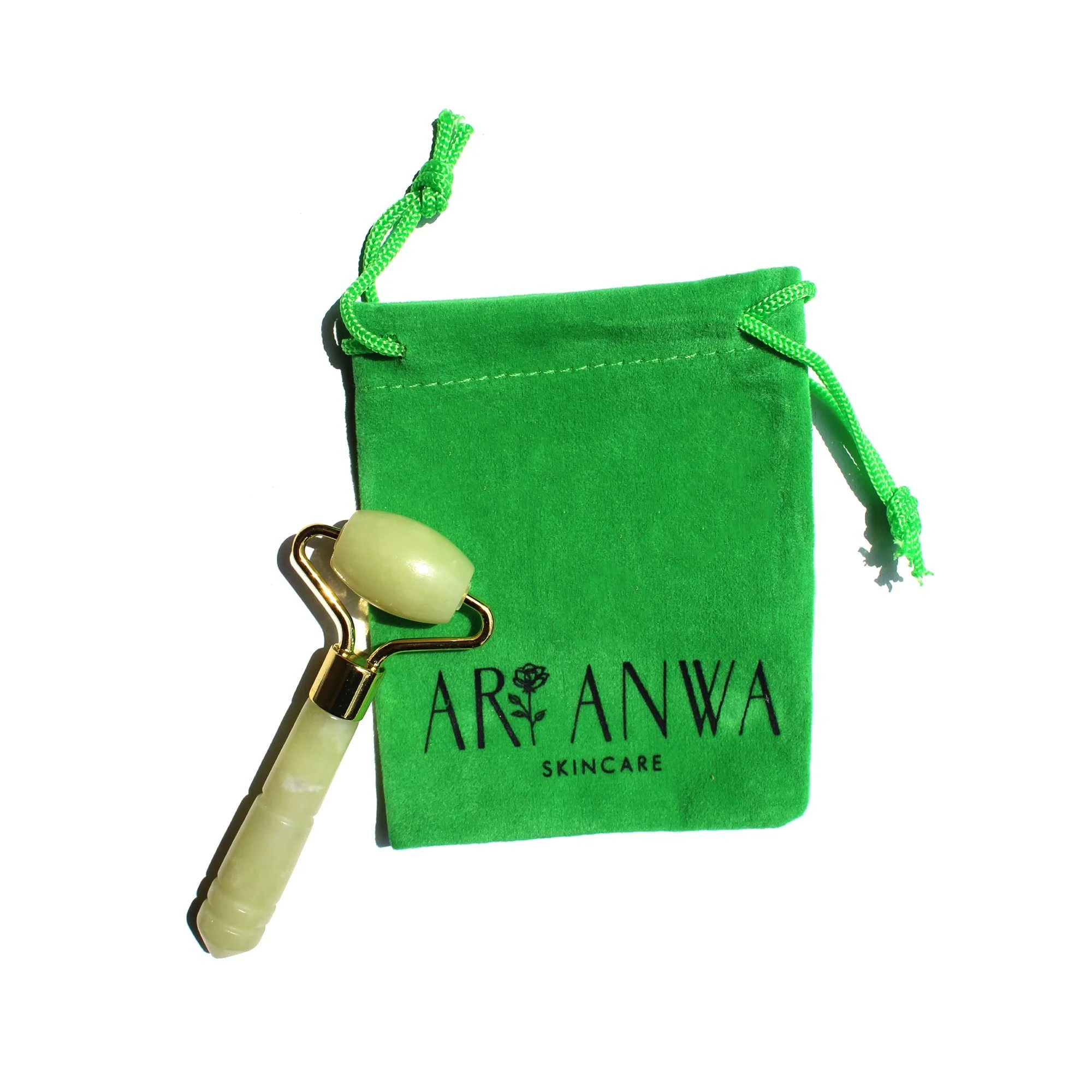 ARI ANWA Skincare Mini Gesichtsroller – Rosenquarz, Jade oder Amethyst
